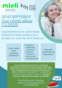 Senioripysäkin mainosjuliste